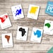 CONTINENTS of the WORLD 888 Montessori Cards LARGE Size - Etsy