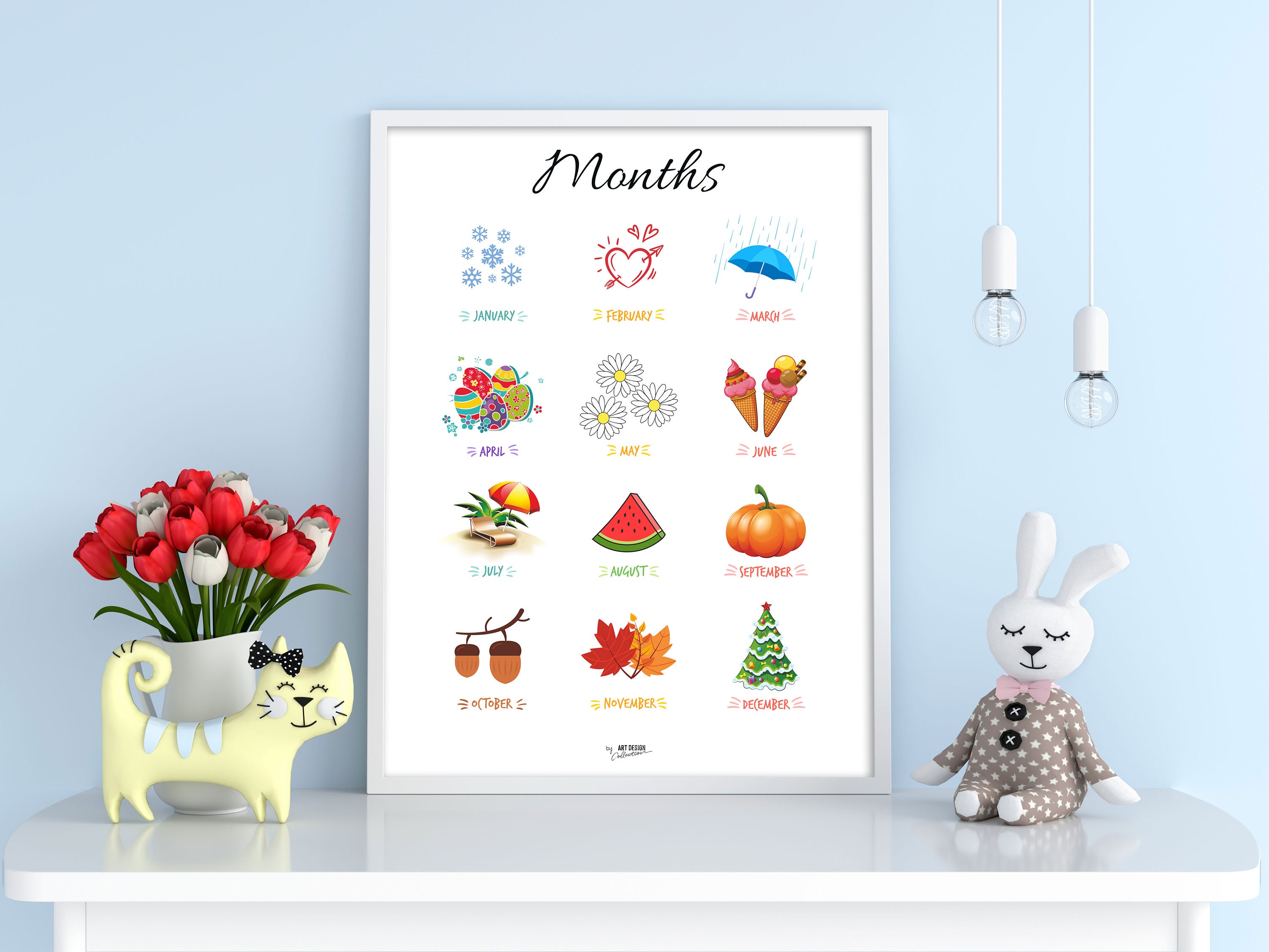 MONTHS POSTER • Montessori Poster • Montessori Educational ...