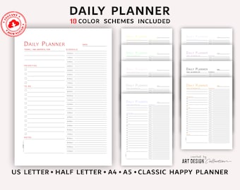DAILY Planner, Digital Planner Planner, Digital Download Budget Planner Template Paycheck Budget Printable