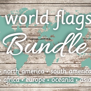 BUNDLE FLAGS of the WORLD • 246 Montessori Cards • Flash Cards  Nomenclature FlashCards Pdf Printable Cards preschool