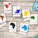 CONTINENTS of the WORLD 888 Montessori Cards LARGE Size - Etsy