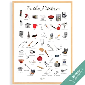 CARTEL EN LA COCINA • Póster Montessori • Póster de aprendizaje educativo Montessori para la educación en el hogar para niños en edad preescolar, guardería, razas de caballos