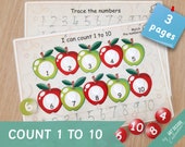 Count 1 to 10 Activity Busy Book Printable Preschool Homeschool Resources Montessori Material Preschool Flashcards Toddler Learning Binder