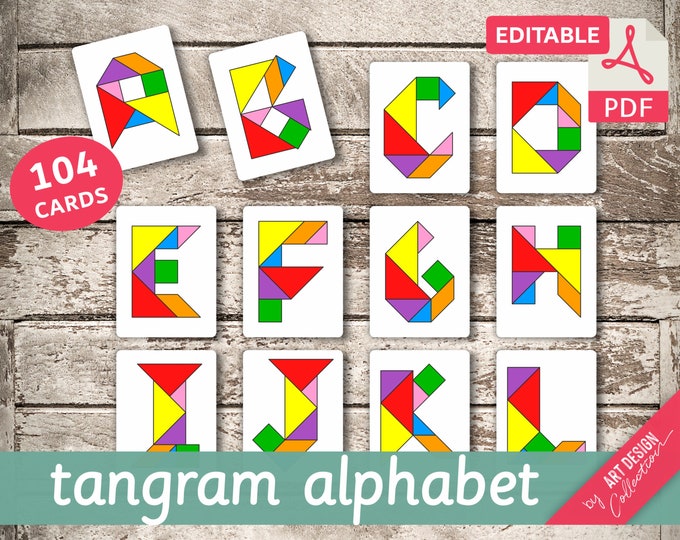 Tangram Animals and Shapes Puzzle Cards - 96 Cards & Free Tangram ...