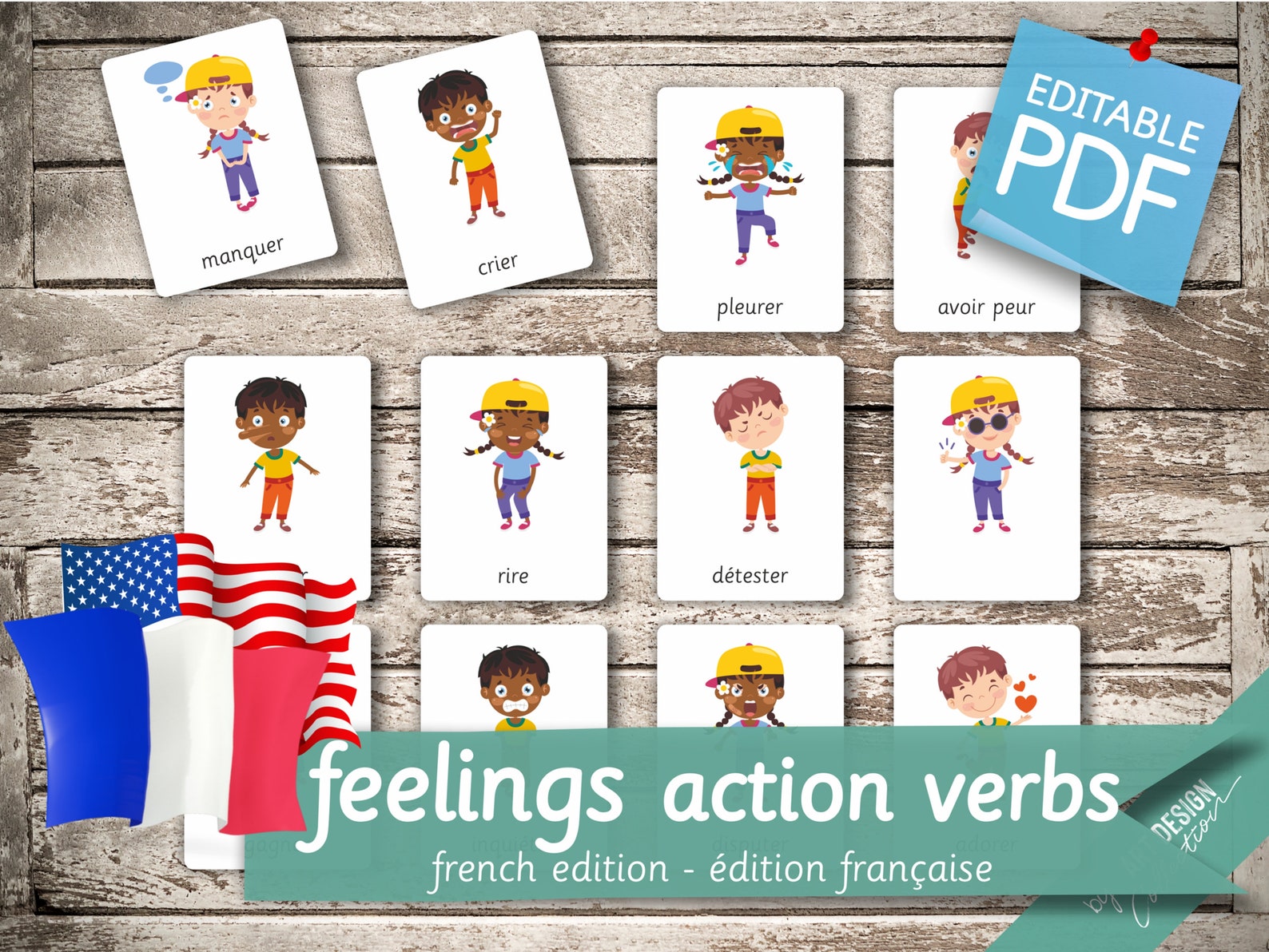 BUNDLE ACTION VERBS French Edition 62 French and 62 English Etsy