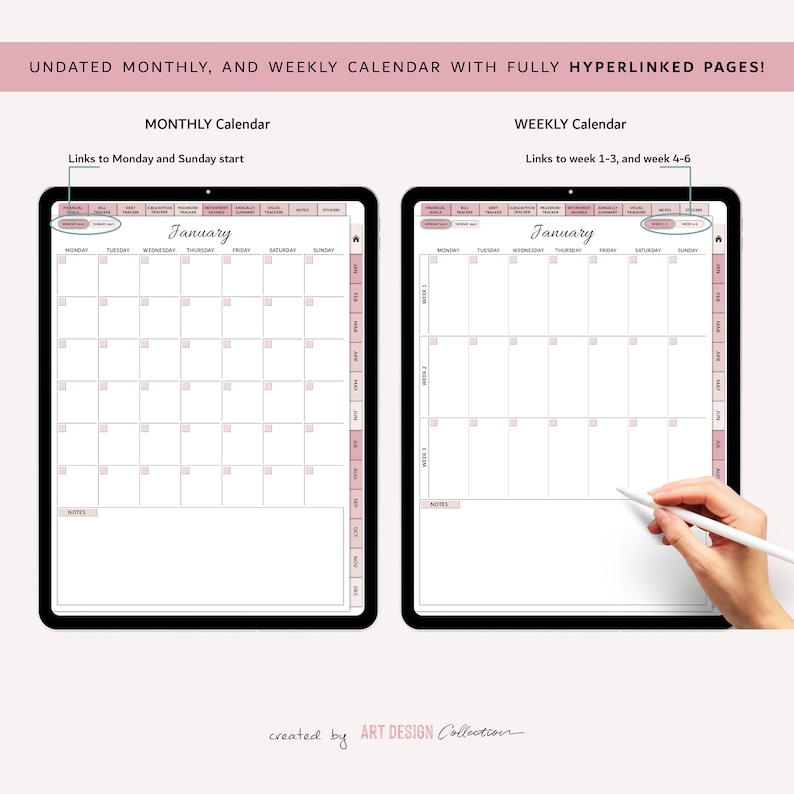 Digital BUDGET Planner Goodnotes Digital Planner Digital Etsy