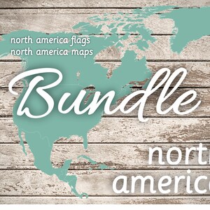 BUNDLE NORTH AMERICA (Flags, Maps) • 83 Montessori Cards • Flash Cards  Nomenclature FlashCards  Editable Pdf Printable Cards preschool