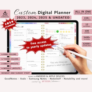 2024 Digital Planner The Ultimate Digital Planner Free Yearly Updates 2024 2025 and beyond! Goodnotes iPad Planner Dated Digital Planner