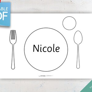 Editable Placemat Template Preschool Activity Homeschool Resources ...