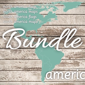 BUNDLE AMERICA (Flags, Maps) • 118 Montessori Cards • Flash Cards  Nomenclature FlashCards  Editable Pdf Printable Cards preschool