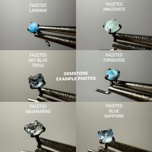 100% Natural Crystal Earring Studs, Hypoallergenic 316L Surgical Steel | 3mm faceted Gemstone | body jewelry | 40+ Gemstone Options image 10