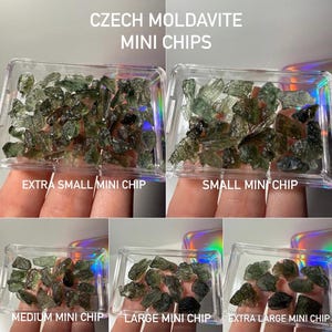 UNA Pieza Misteriosa de Moldavita—Seleccionada al Azar / La que te encuentra, elegida intuitivamente / Mini Chips / Tamaños Mini / Delicada