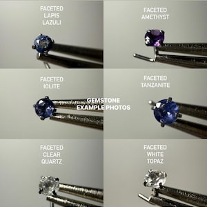 100% Natural Crystal Earring Studs, Hypoallergenic 316L Surgical Steel | 3mm faceted Gemstone | body jewelry | 40+ Gemstone Options image 11