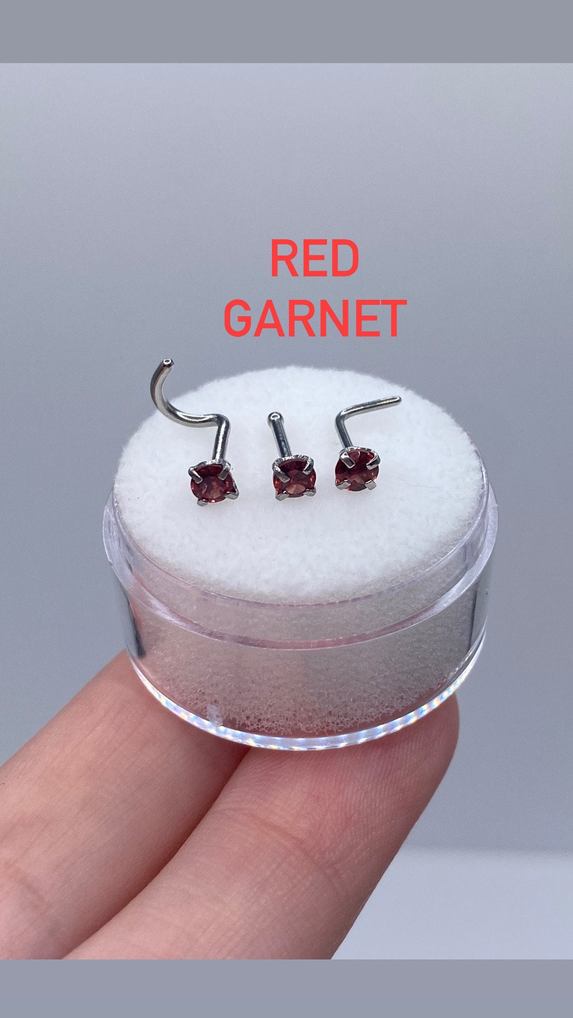 Garnet Nose Stud Etsy Australia