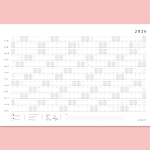 2026 Großer Wandkalender | Ganzjahreskalender Für Planer und Kreative | Büroplaner | Inhalt Kalender (weiß)