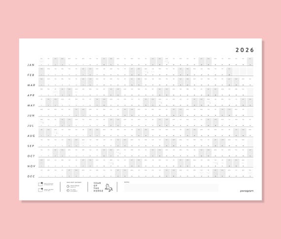 2026 Large Wall Calendar | Full Year Calendar For Planners and Creative Professionals | Office Planner | Content Calendar (White)
