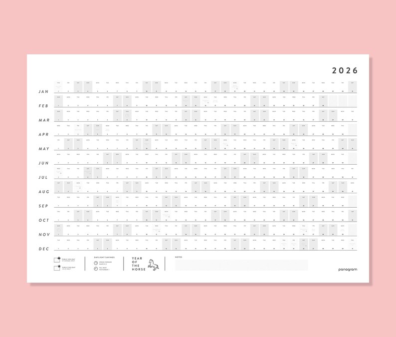 2026 Large Wall Calendar | Full Year Calendar For Planners and Creative Professionals | Office Planner | Content Calendar (White) image 1