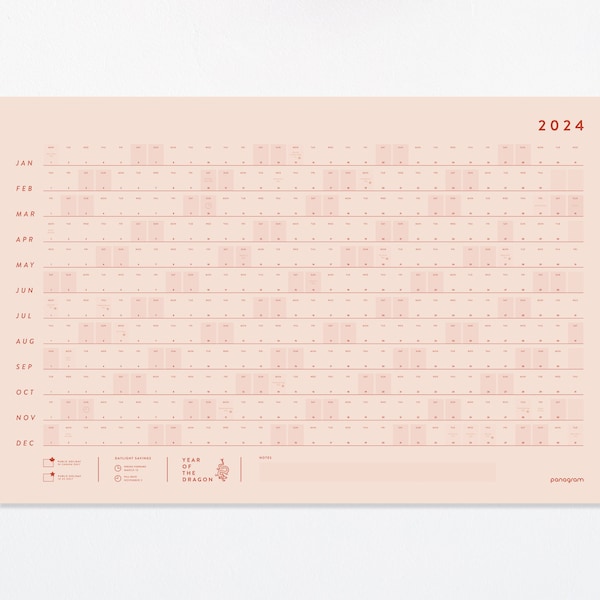 Year Long Wall Calendar Poster 2024 Etsy Year Long Wall Calendar Poster 2024 Etsy