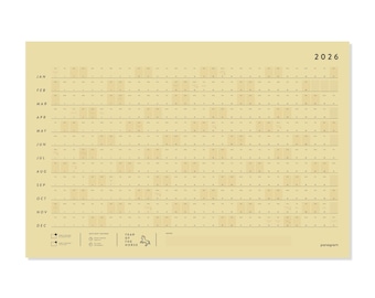 2026 Large Wall Calendar | Full Year Calendar For Planners and Creative Professionals | Office Planner | Content Calendar (Vintage Gold)