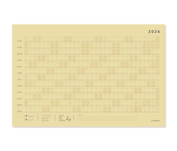 2026 Large Wall Calendar | Full Year Calendar For Planners and Creative Professionals | Office Planner | Content Calendar (Vintage Gold)