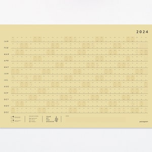 2024 Large Wall Calendar | Full Year Calendar For Planners and Creative Professionals | Office Planner | Content Calendar (Vintage Gold)