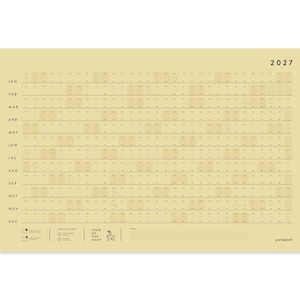 2027 Large Wall Calendar | Full Year Calendar For Planners and Creative Professionals | Office Planner | Content Calendar (Vintage Gold)