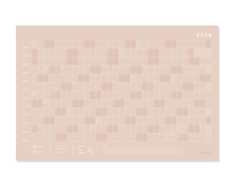 2026 Large Wall Calendar | Full Year Calendar For Planners and Creative Professionals | Office Planner | Content Calendar (Light Suede)
