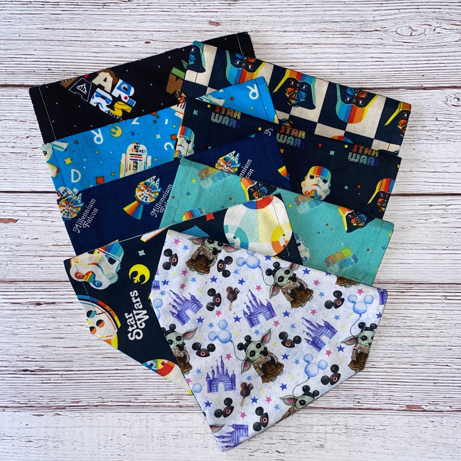 SW Dog Bandana/ Double Sided/ Over the Collar/ Ready to Ship - Etsy