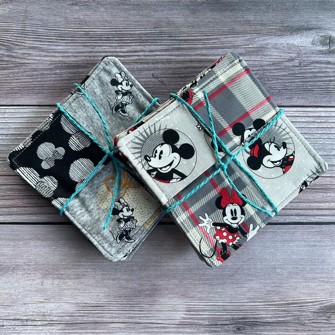 Mouse Rug Coasters Wine Fabric Coasters/ Magical Mouse/ Set of 4/ Gifts/ Ready to Ship ...