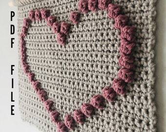 Heart Crochet Wall Hanging | Valentine's Day Beginner Crochet Pattern