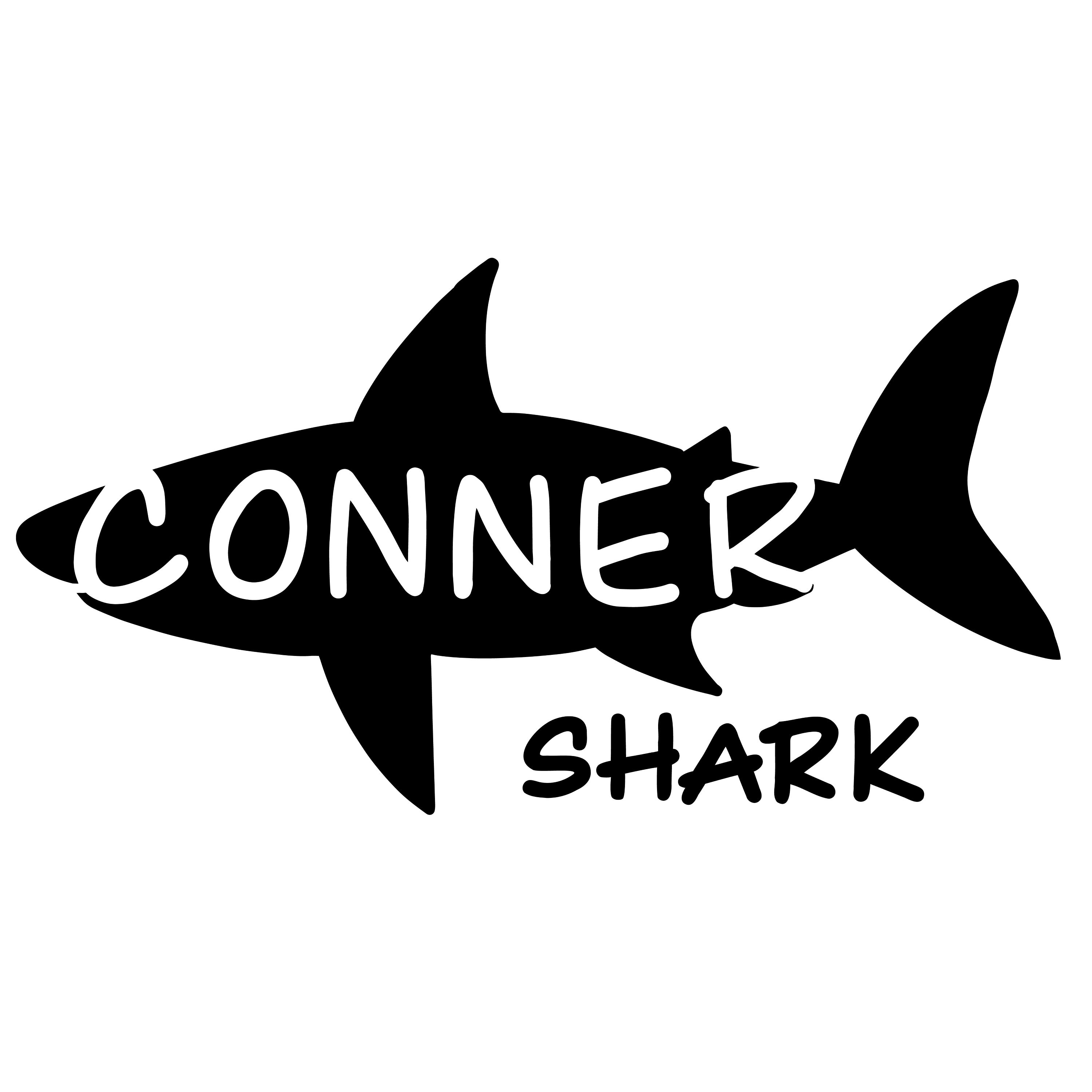 Personalized Shark Conner SVG Kids Printable And Digital | Etsy