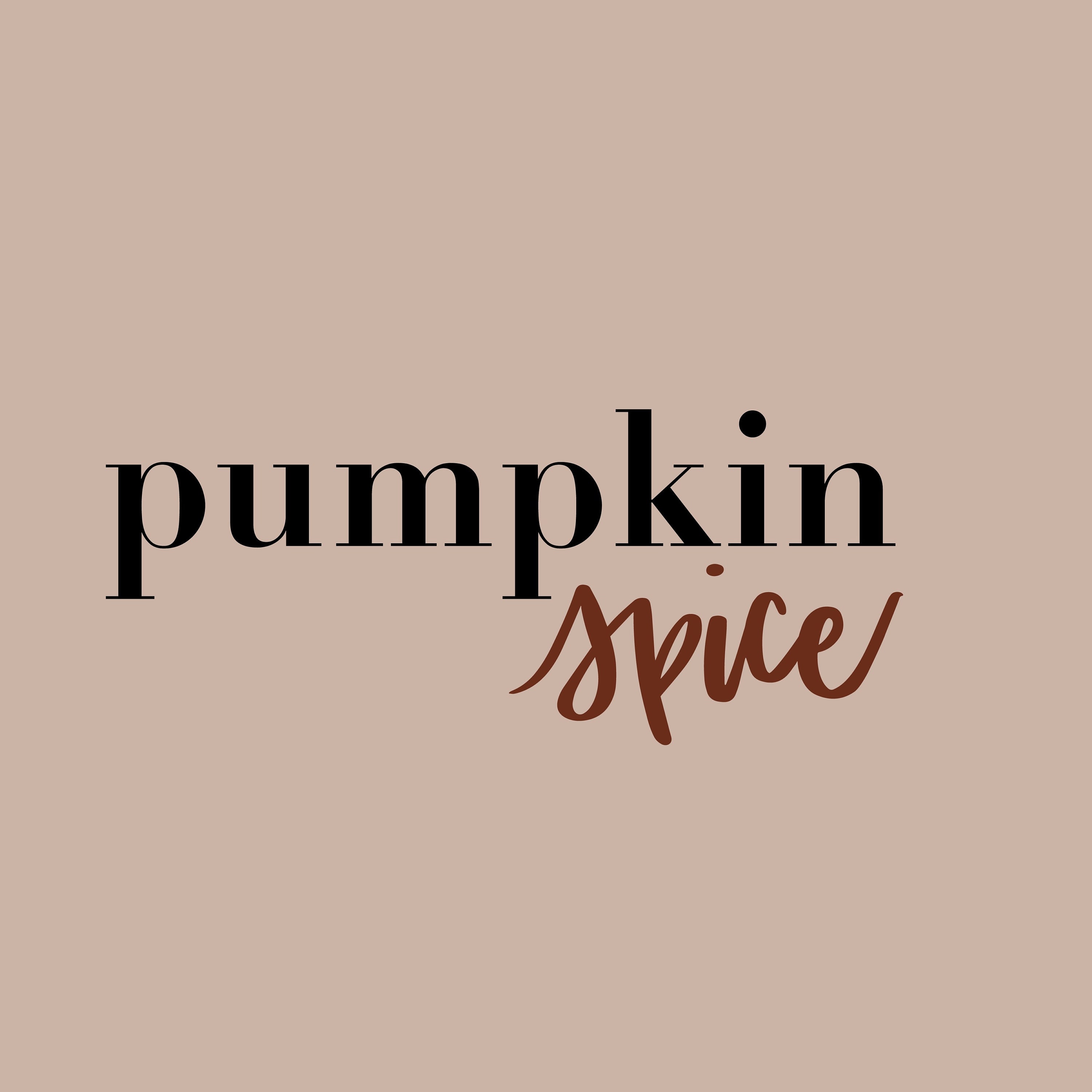 Pumpkin Spice SVG Cute Modern Font Design Fall Printable Wall - Etsy