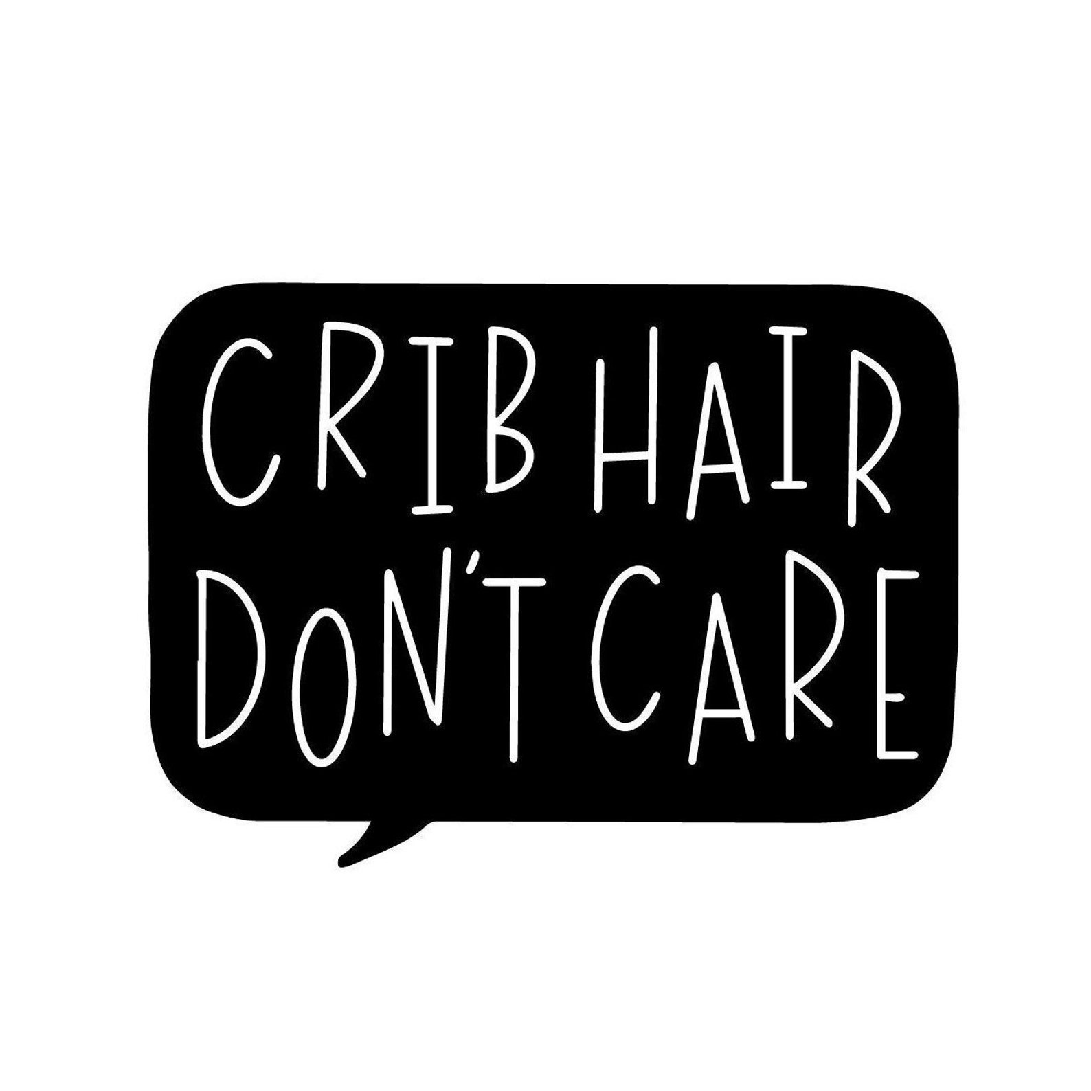 Download Crib Hair Don't Care Funny Baby Girl Onesie SVG Cute Hand ...
