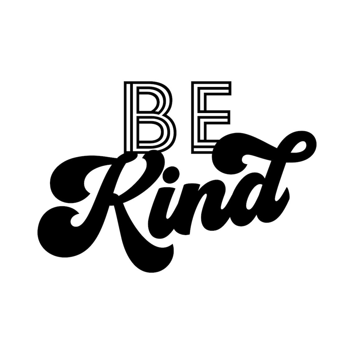 Be Kind SVG PNG Retro Everyday Cute Printable Wall Art Vector - Etsy