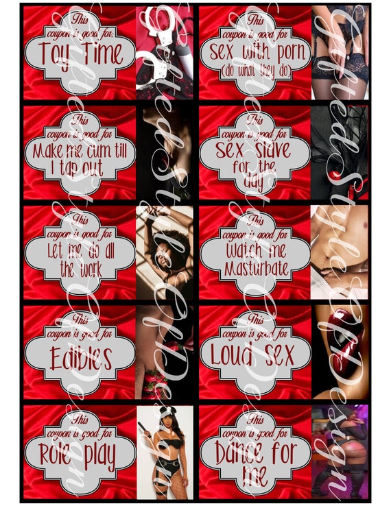 Erotic Coupon Cards PNG 30 Coupons - Etsy