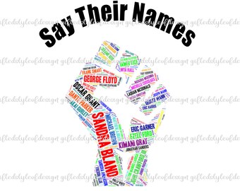 BLM Say Their Names Fist