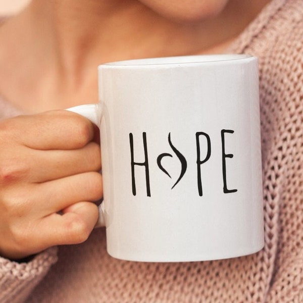 Eating disorder recovery gift - Hope - NEDA symbol - mental health - ed recovery - anorexia - bulimia - body positivity