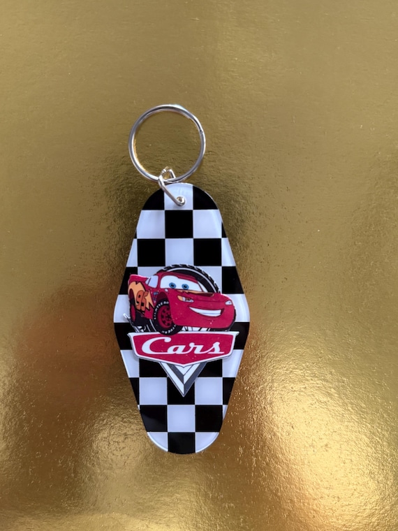Cars Checkered Keychain