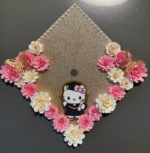 Kitty Cat Graduation Cap Topper