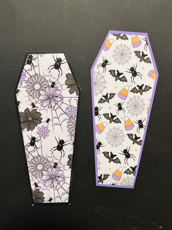 Spooky Coffin Bookmarks Set