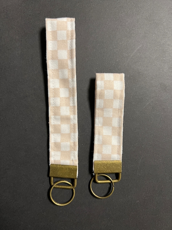 Checkered Wristlet Keychain