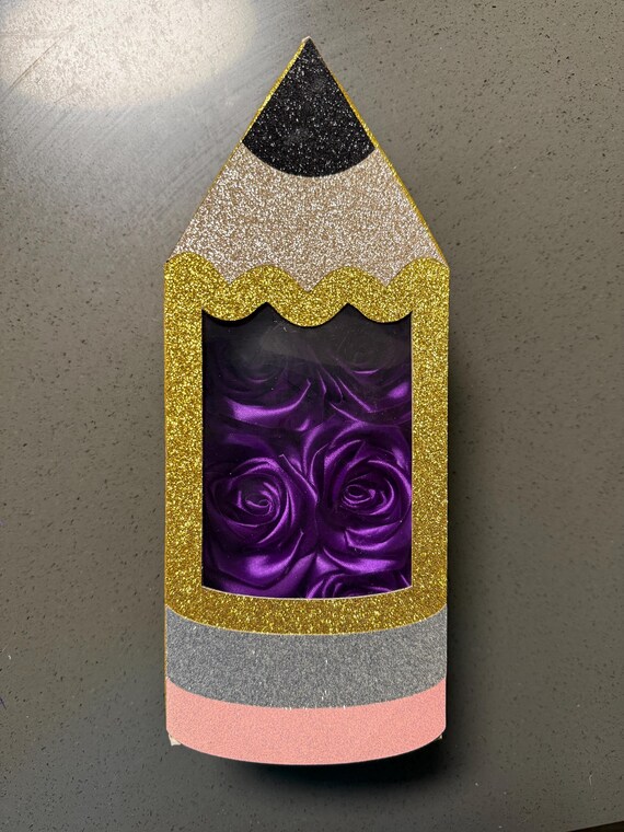 Pencil/Teacher Eternal Roses Gift Box
