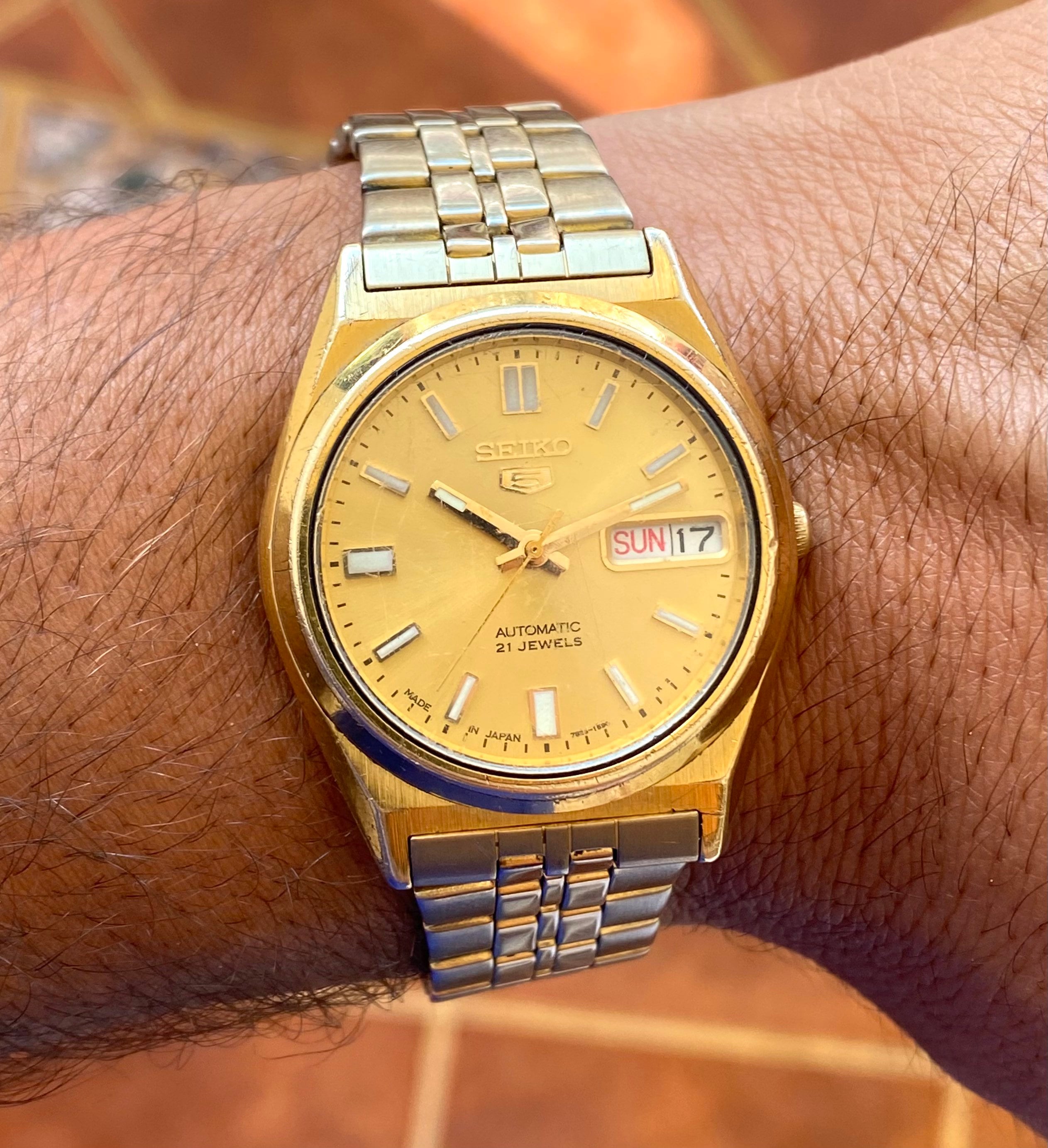 Seiko 5 Automatic Vintage Watch Japan Jewels Gold - Etsy