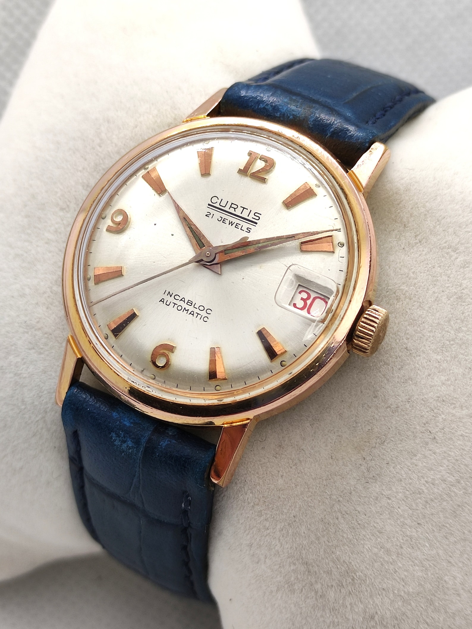 Vintage Curtis Automatic Watch Men's Gold Plated 21 Jewels Etsy