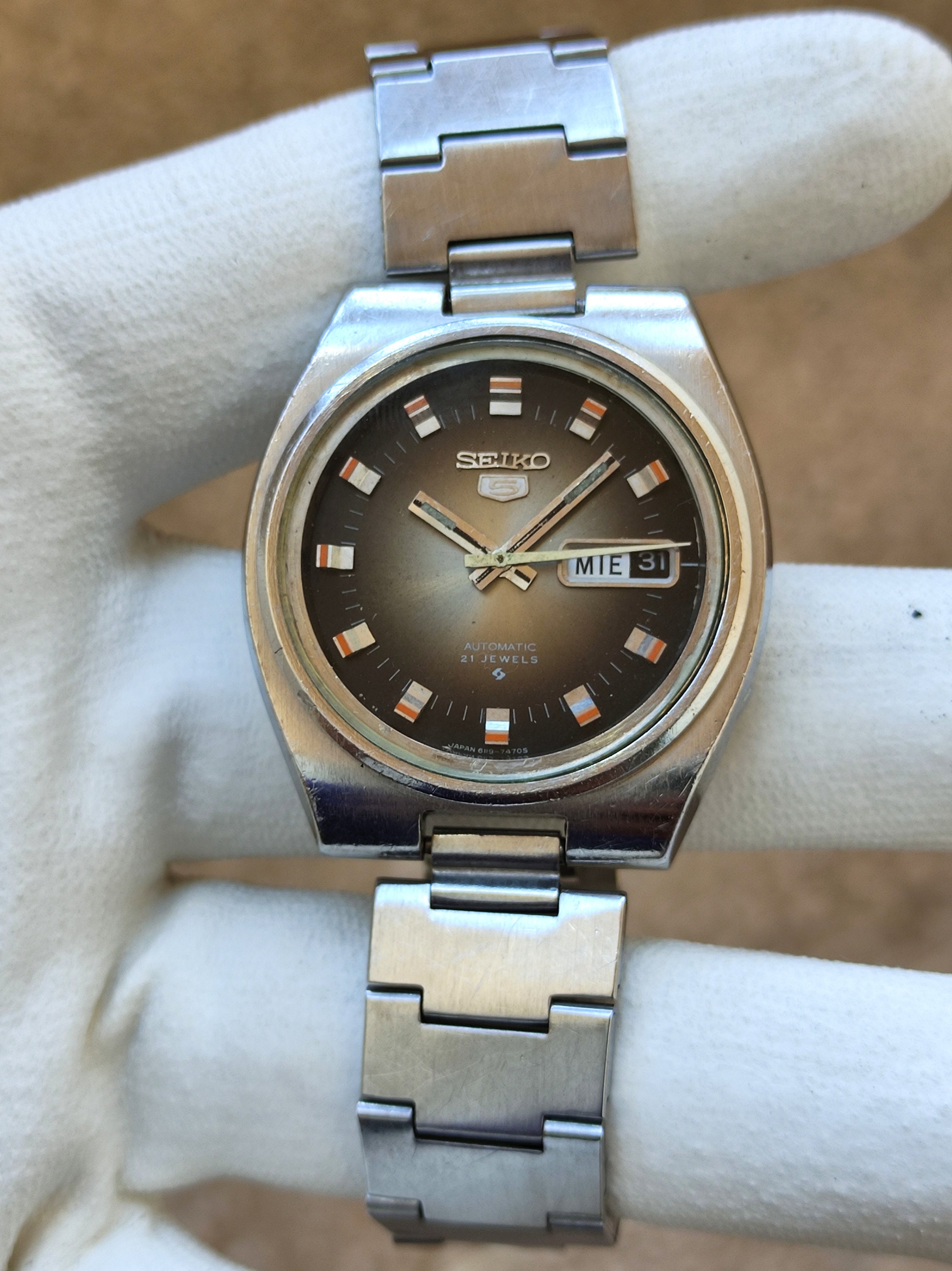 Vintage Seiko 5 Automatic Watch Mens SEIKO 6119-7460 Day-date - Etsy Norway