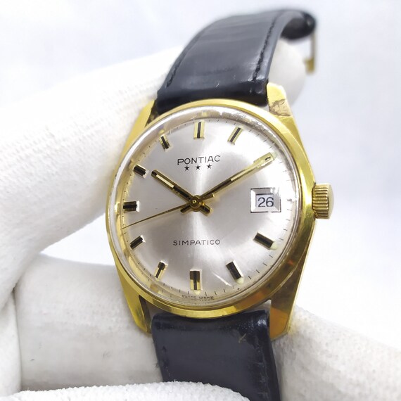 Pontiac Simpatico Watch Heren 17 Juwelen Antimagnetic Vintage | Etsy België