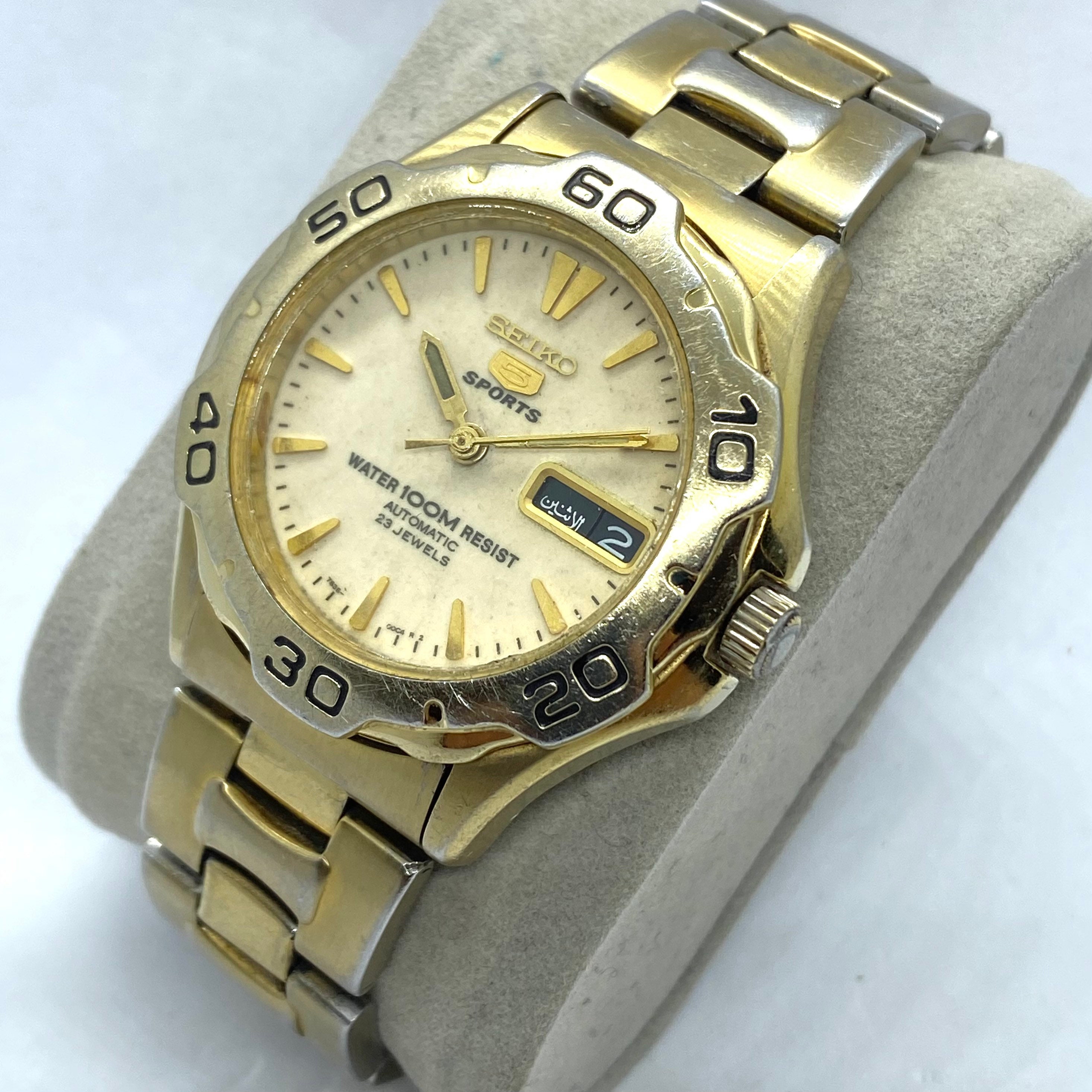 Seiko 5 Sports Automatic Vintage Watch Men's Water 100M - Etsy