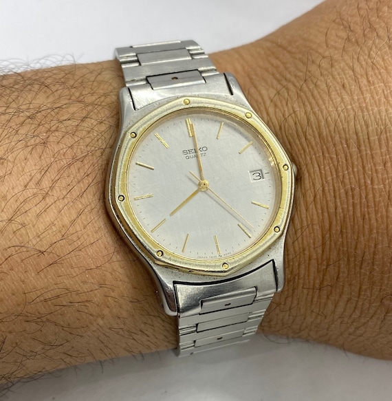 Seiko Quartz Vintage Watch Mens SEIKO 7432-6030 Day-date | Etsy Denmark
