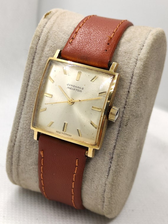 Vintage JUNGHANS MEISTER Square Horloge Heren Handmatige | Etsy België
