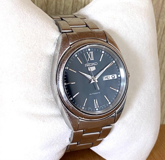 Seiko 5 Automatic 7S26 0430 Vintage Watch Blue Dial D Gem